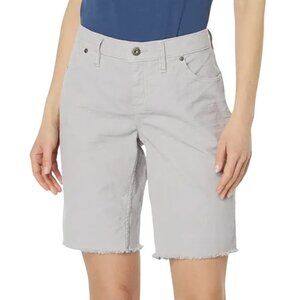 Carve Designs Women's Size 6 Gray Corduroy Frayed Hem Shorts With Pockets beach